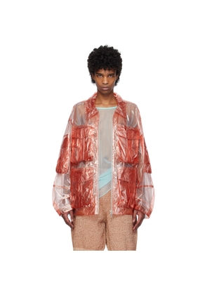 Dries Van Noten Orange Overdyed Transparent Jacket