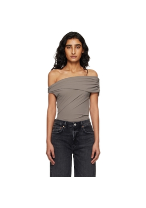 AGOLDE Taupe Sherilyn Bodysuit
