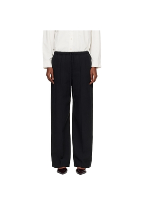 TOTEME Black Fluid Drawstring Trousers