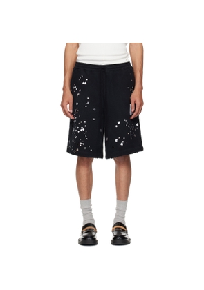Maison MIHARA YASUHIRO Black Embellished Sweat Shorts