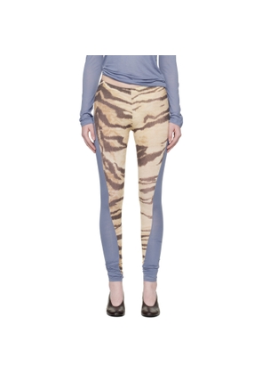 Baserange Blue & Beige Net Leggings