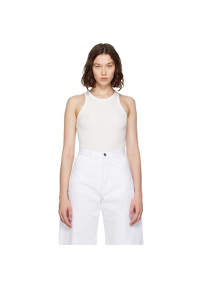 ALAÏA White Sculpting Rib Jersey Bodysuit