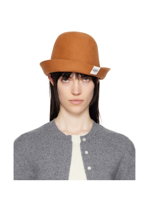 Ruslan Baginskiy Tan Bell-Shaped Felt Hat