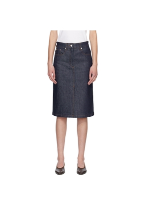 A.P.C. Navy Lizzie Denim Midi Skirt