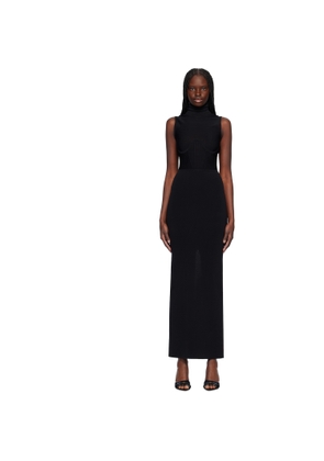 Nensi Dojaka Black Gwyneth Knitted Corset Maxi Dress