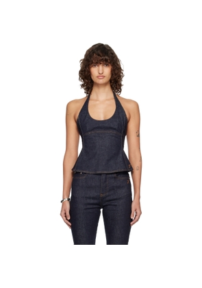 JACQUEMUS Navy 'The Lavoir de-Nîmes denim' Top