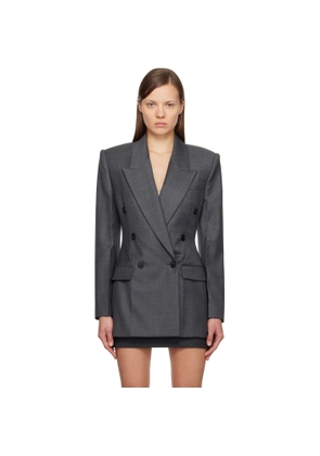 Givenchy Gray Double-Breasted Blazer
