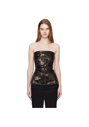 Rick Owens Black Temple Bustier Top