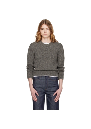 A.P.C. Gray Short Round Neck Sweater
