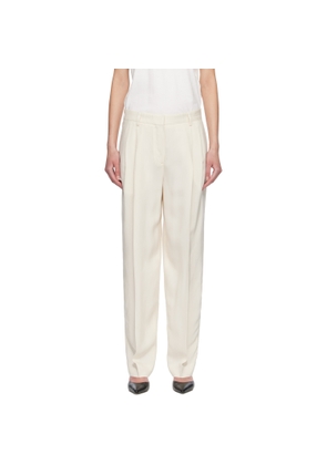 TOTEME Off White Double-Pleat Fluid Trousers
