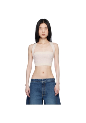 BALMAIN Beige PB Labyrinth Monogram Tank Top