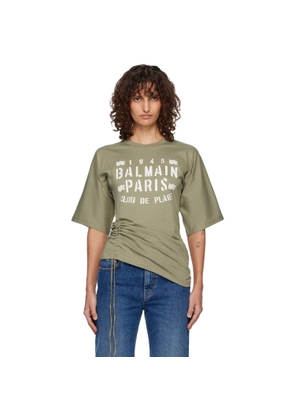 BALMAIN Khaki 'Balmain Club 45' Jersey Top