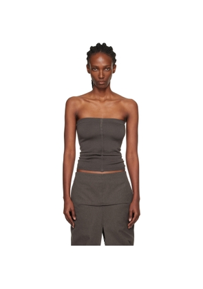 Rick Owens Gray Concordians Runway Tube Top