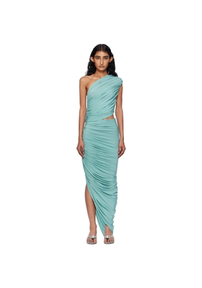 ALAÏA Blue Soft Jersey Cut-Out Maxi Dress
