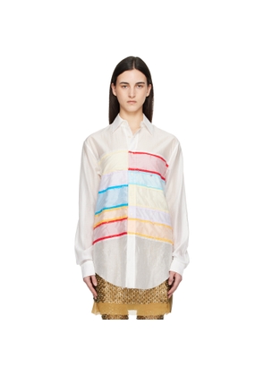 Edward Cuming White Collage Heart Throb Shirt