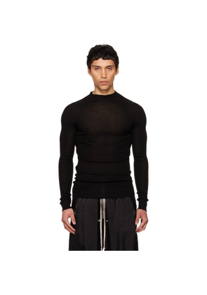 Rick Owens Black Temple Ribbed Tabard Turtleneck