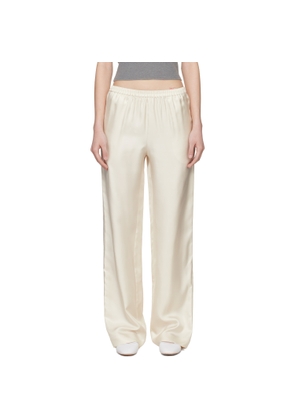 Loulou de Saison Off-White Alera LDS Silk Twill Trousers