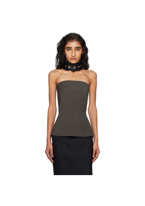 Rick Owens Gray Concordians Bustier Top