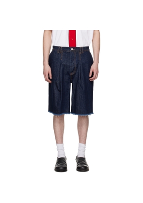 KUSIKOHC Navy Dart Denim Shorts