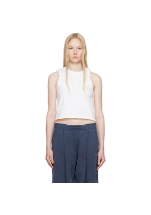 alexanderwang.t White Logo Muscle Tank Top