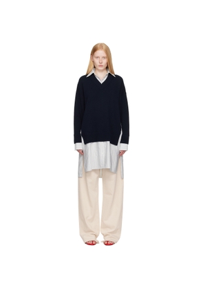 Stella McCartney Navy Crewneck Jumper Shirt Midi Dress