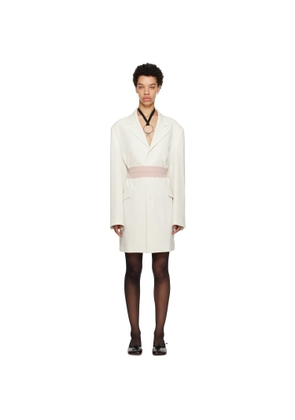 MM6 Maison Margiela Off-White Button Coat