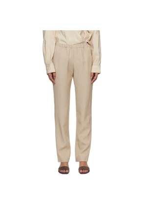 Loulou de Saison Beige Scot Straight Leg Trousers