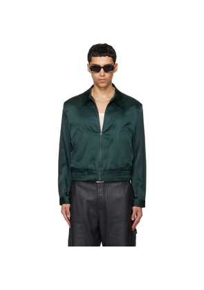 TONYWACK Green Silk Cotton Swing Jacket