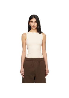 Entire Studios Off-White Boat Neck Top