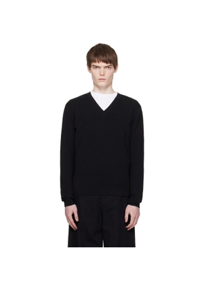 Dries Van Noten Black Pointelle Sweater