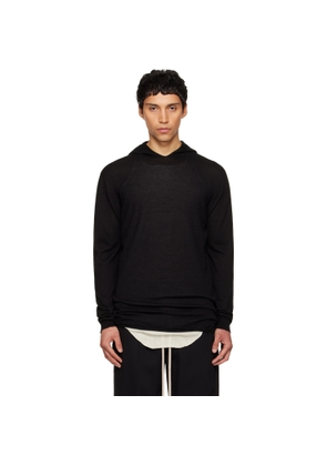 Rick Owens Black Temple Oversized LS Hoodie