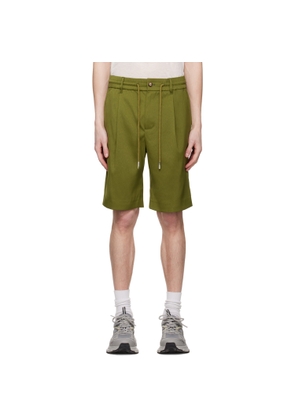 Feng Chen Wang Green Pleated Shorts