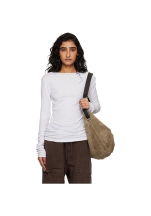 Entire Studios Gray Sheer Long Sleeve T-shirt
