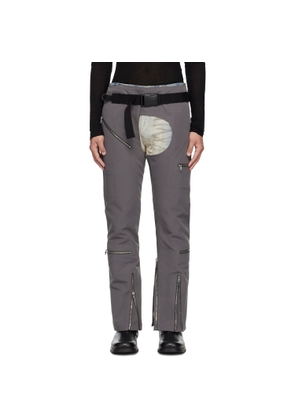 Rick Owens Gray Hollywood Headon Chaps Trousers