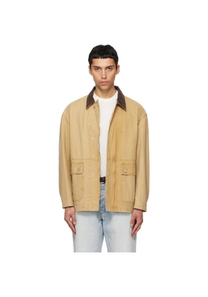 TONYWACK Beige Garment Washed Barn Jacket