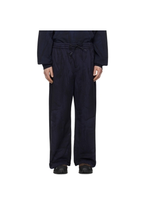 Juun.J Navy Painted Jersey Trousers