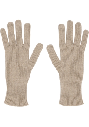 Baserange Beige Ribbed Gloves