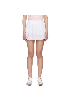 Sporty & Rich White Vendome Script Pleated Skort