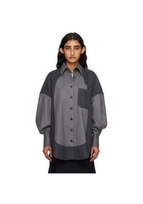 Stella McCartney Gray Mixed Flannel Shirt