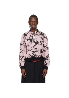 Dries Van Noten Pink & Black Jacquard Track Jacket