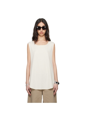 Meta Campania Collective Off-White Kacie Unlined Tropical Wool Shift Top
