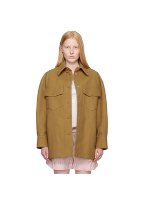 Stella McCartney Tan Alter Faux-Suede Overshirt