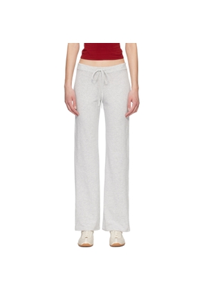 SKIMS Gray Cotton Jersey Straight Leg Lounge Pants