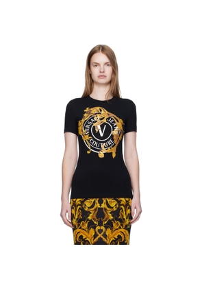 Versace Jeans Couture Black Printed T-shirt