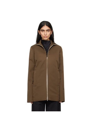 LII SSENSE Exclusive Brown Slim High Neck Jacket