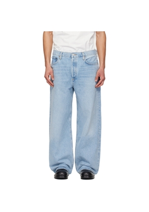 AGOLDE Blue Low Slung Baggy Jeans