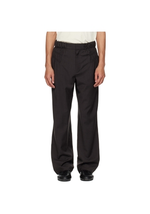 Kiko Kostadinov Brown Minna Gathered Trousers