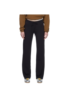 SKIMS Black Cotton Jersey Straight Leg Lounge Pants