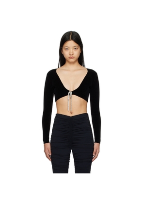 Alexander Wang Black Cropped Cardigan