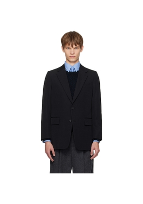 AURALEE Black Light Wool Max Gabardine Blazer